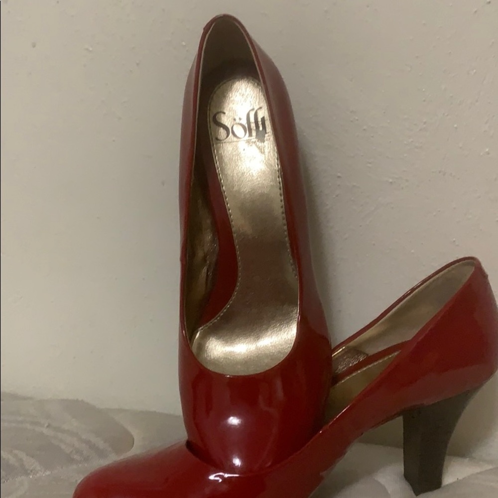 Sofft red high heels